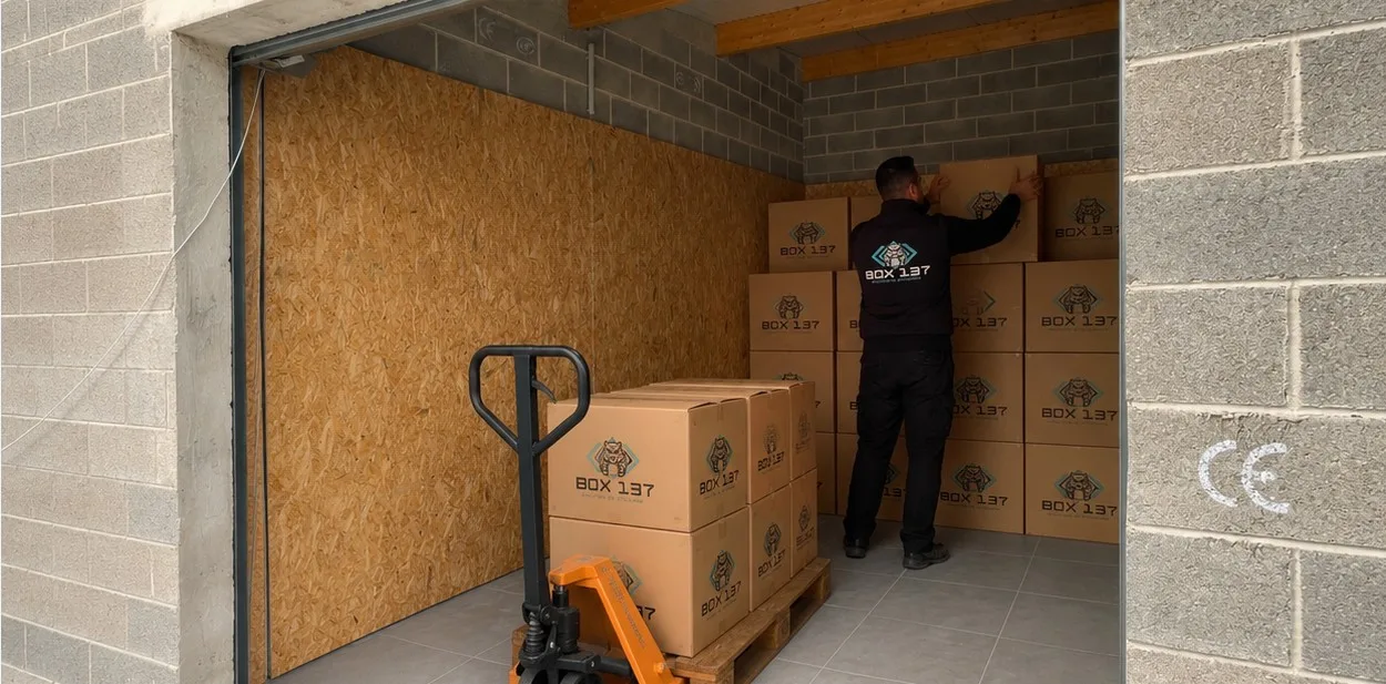 Accès poids lourds sur le site Box 137
